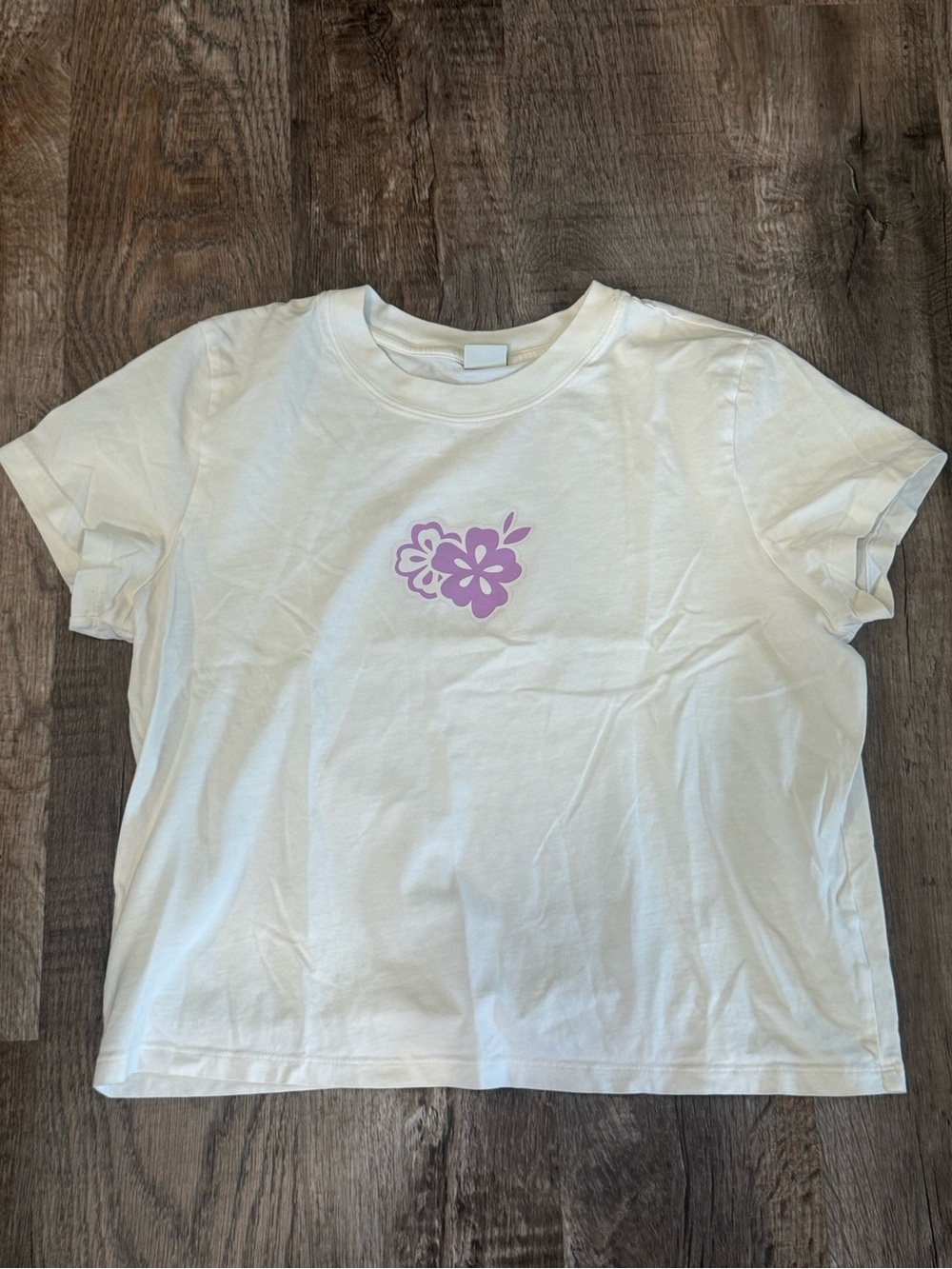 Sunday Best Aritzia White Short Sleeve Crew Neck T-Shirt Graphic Womens M